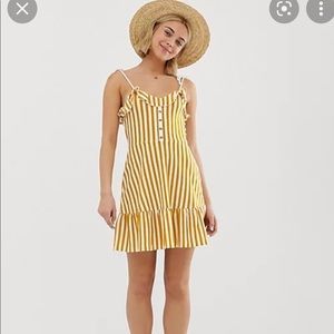 Yellow striped sundress